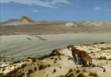 タイガー・オン・ザ・ウォッチ 3 ギリシャ・アラビア・オリエンタリズム ジャン・レオン・ジェローム 2 Oil Paintings